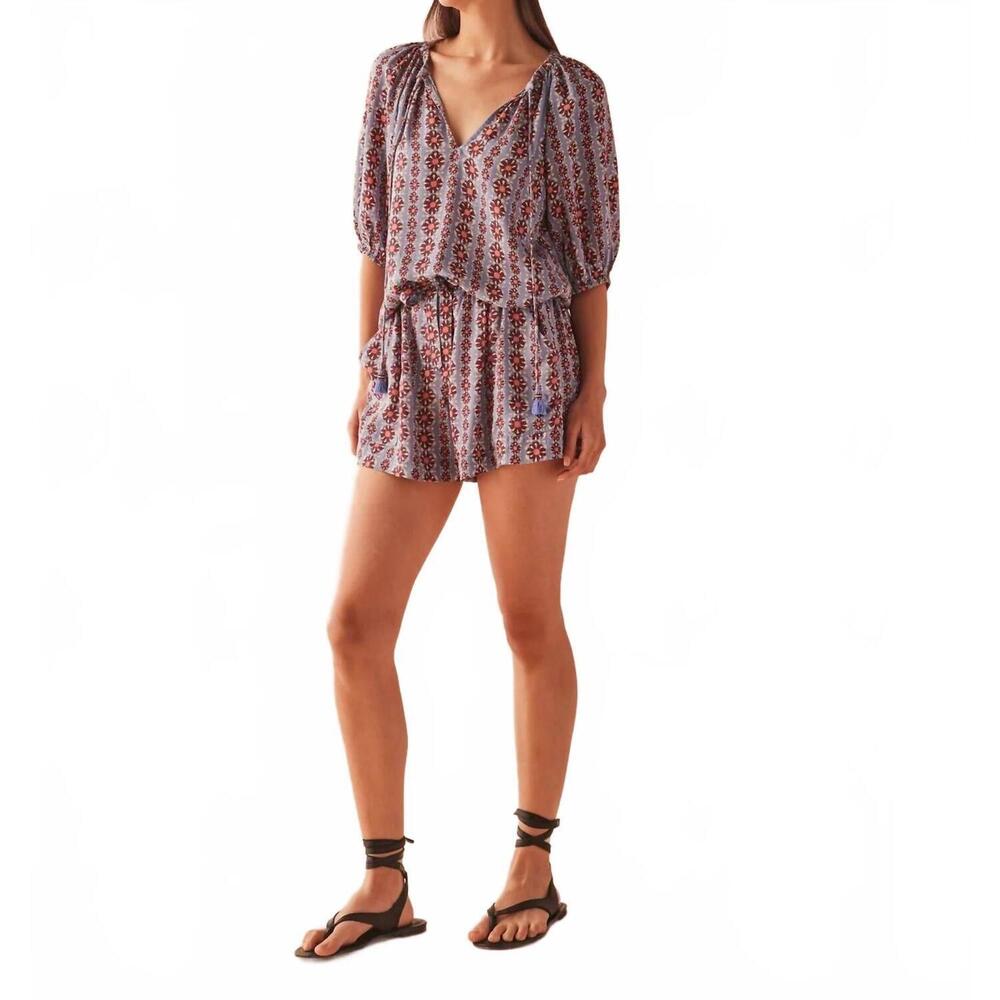 NEW OMIKA isla blouse in omari hibiscus - Picture 2 of 4